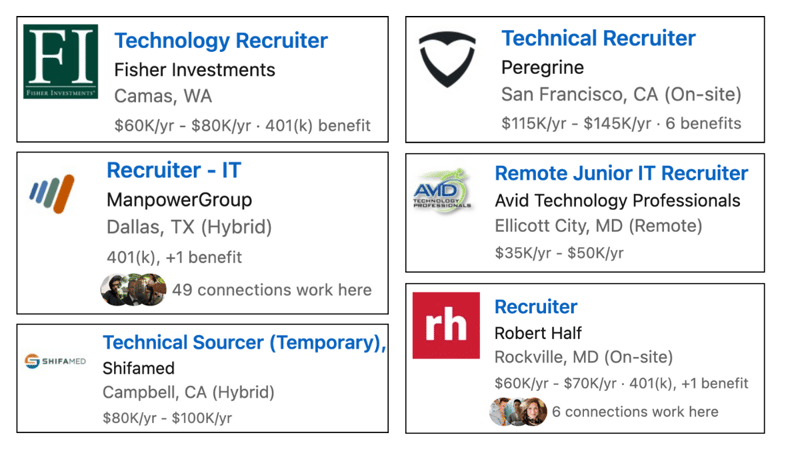 Companies Hiring Tech Recruiters